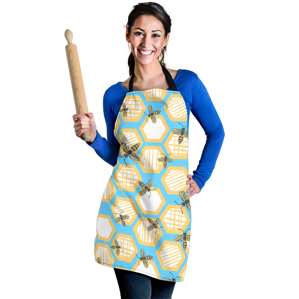 Bee Honeycomb Pattern Adjustable Apron