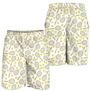 Tennis Pattern Print Design 02 Men Shorts
