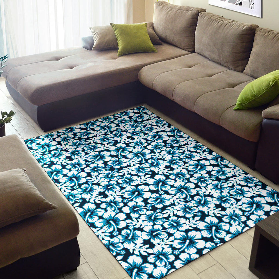 Hibiscus Pattern Print Design 04 Area Rug