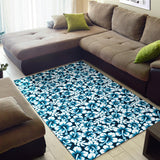 Hibiscus Pattern Print Design 04 Area Rug