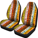 Egypt Hieroglyphics Pattern Print Design 01 Universal Fit Car Seat Covers