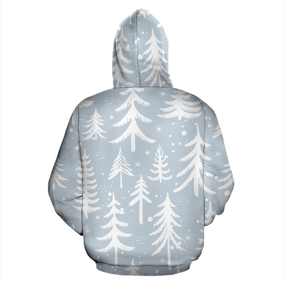 Christmas Tree Winter Forest Pattern Men Women Pullover Hoodie