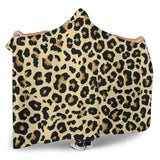 Leopard Print Design Pattern Hooded Blanket