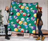 Billiard Ball Pattern Print Design 01 Premium Quilt