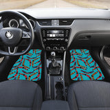 Boomerang Australian Aboriginal Ornament Blue Background Front And Back Car Mats