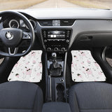 Poodle Dog Rose Cake Pattern Front And Back Car Mats