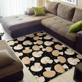 Champignon Mushroom Pattern Area Rug