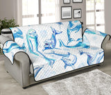 Watercolor dolphin pattern Sofa Cover Protector