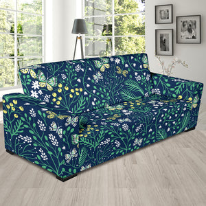 Butterfly Leaves Pattern Sofa Slipcover