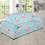 Cute Cow Flower Pattern Sofa Slipcover