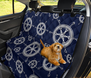 Nautical Steering Wheel Design Pattern Dog Car Seat Covers