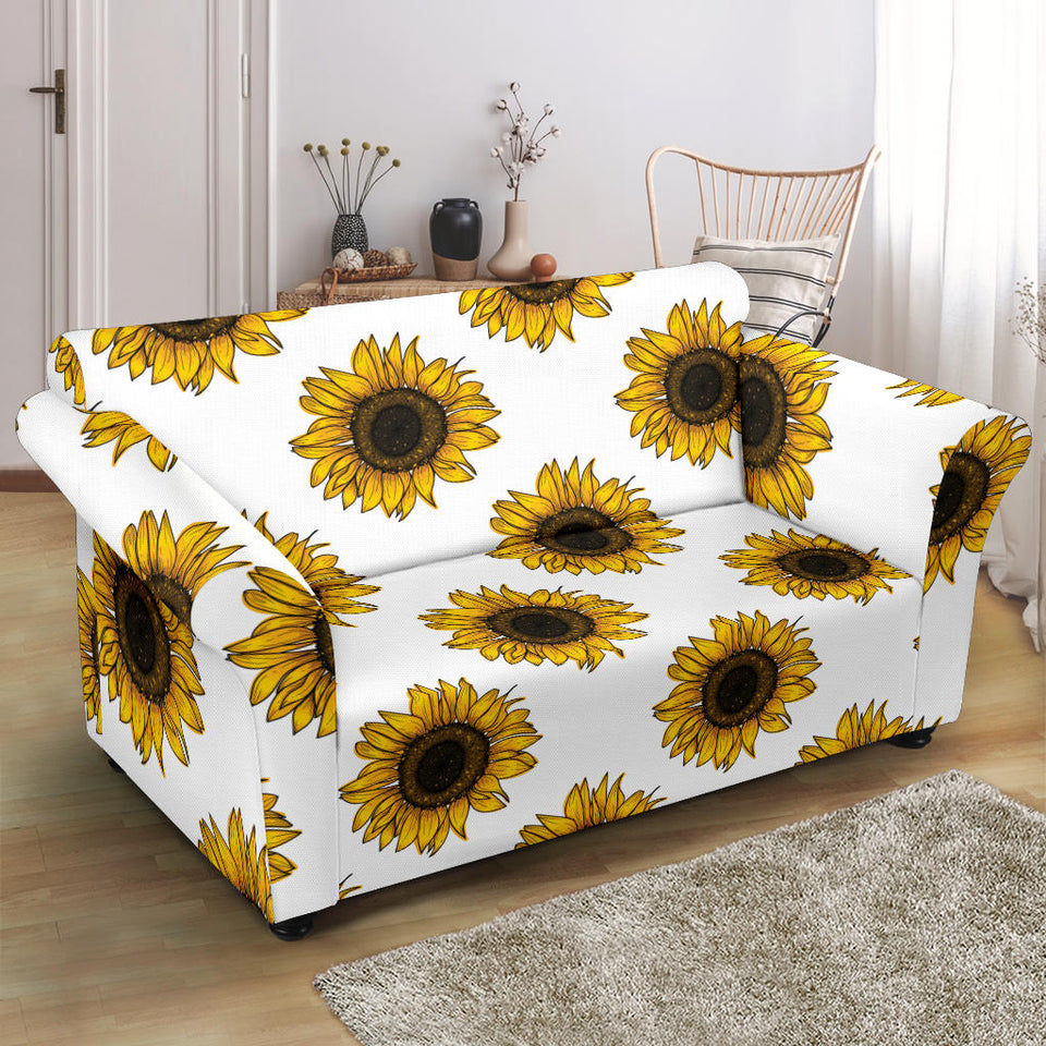 Sunflowers Design Pattern Loveseat Couch Slipcover