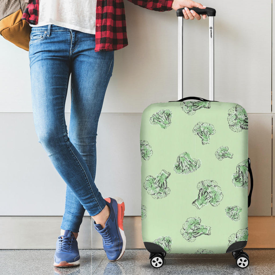 Broccoli Sketch Pattern Luggage Covers