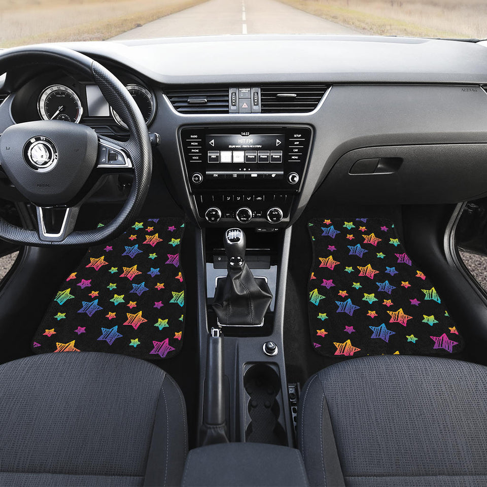 Colorful Star Pattern Front Car Mats