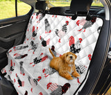 Cool Rooster Chicken Cock Floral Ornament Background Dog Car Seat Covers