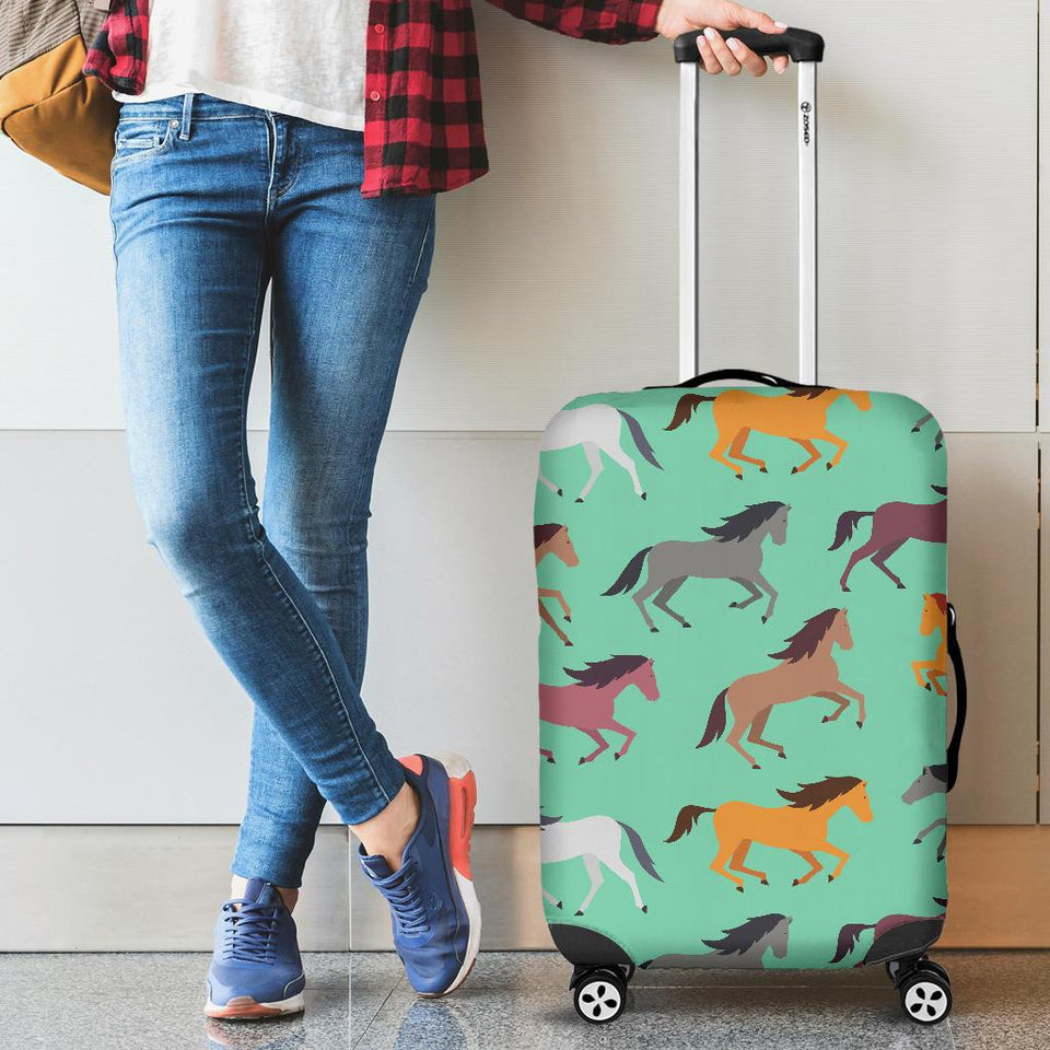 Colorful Horses Pattern Cabin Suitcases Luggages