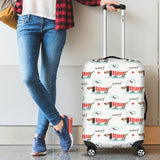 Cute Dachshund Bone Pattern Luggage Covers