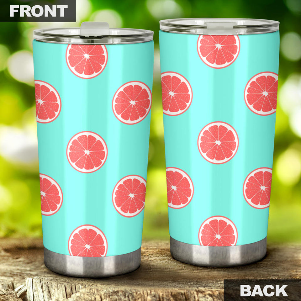 Grapefruit Green Background Tumbler
