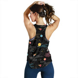 space pattern Women Racerback Tank Top