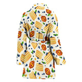 Pancake Pattern Print Design 02 Women's Bathrobe