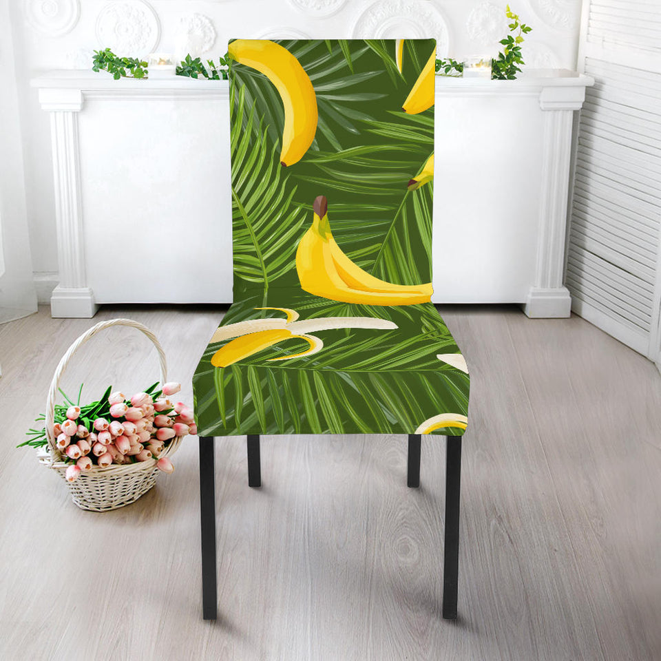 Banana Palm Leaves Pattern Dining Chair Slipcover
