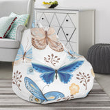 Blue Butterfly Pattern Bean Bag Cover