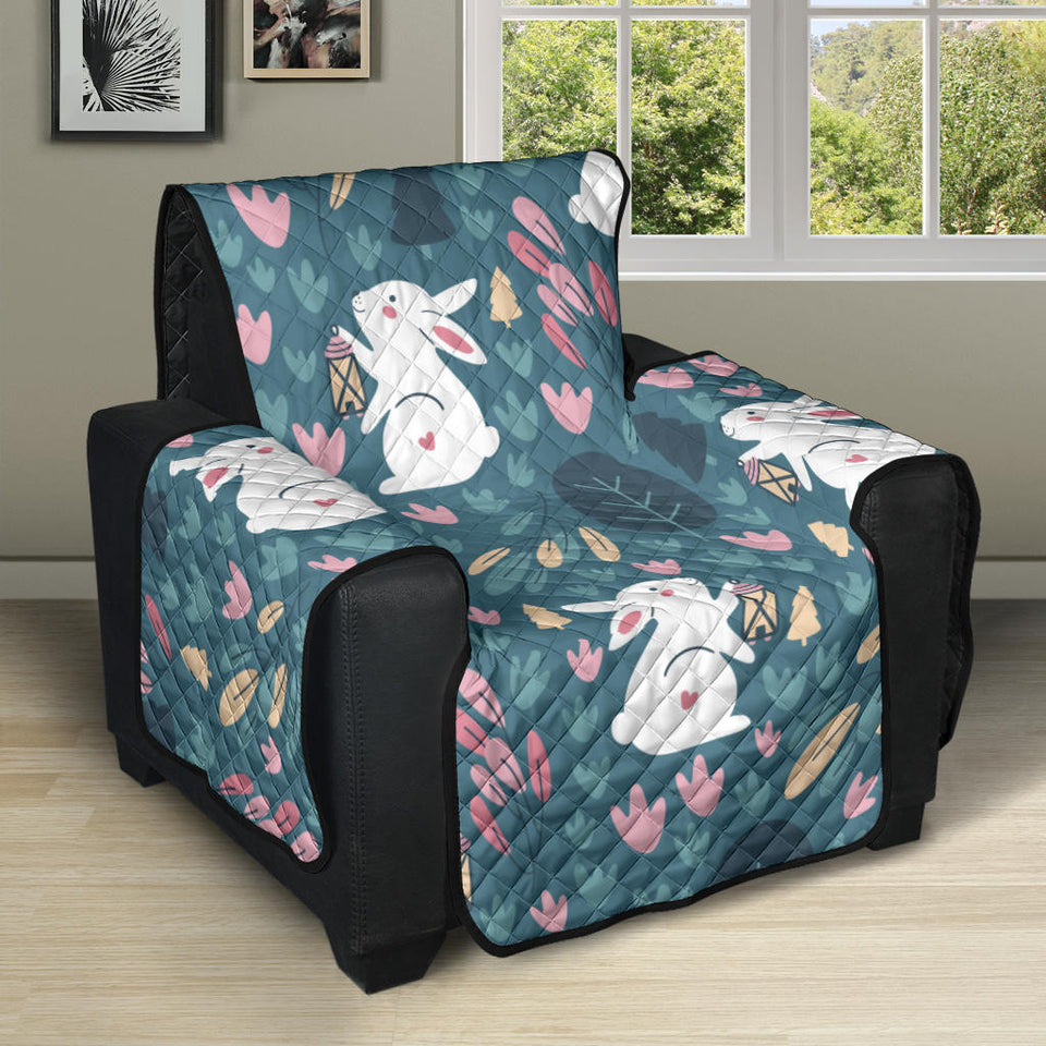Cute rabbit pattern Recliner Cover Protector