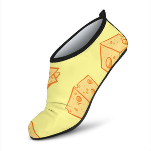 Cheese Design Pattern Aqua Shoes