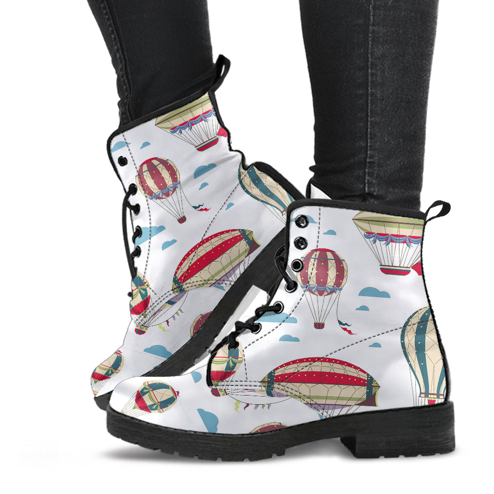 Hot Air Balloon Pattern Leather Boots