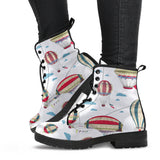 Hot Air Balloon Pattern Leather Boots