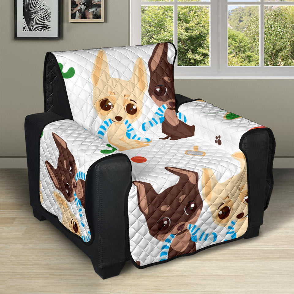 Cute Chihuahua dog pattern Recliner Cover Protector