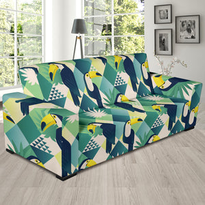Toucan Tropical Leaves Design Pattern  Sofa Slipcover