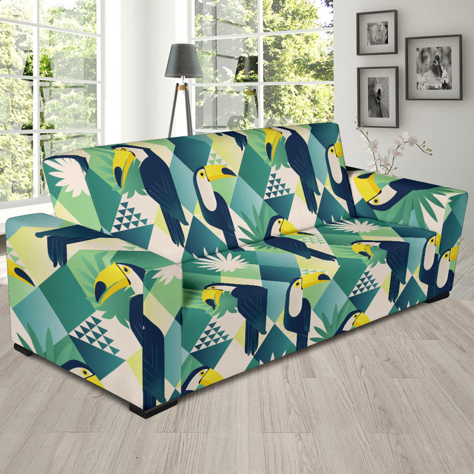 Toucan Tropical Leaves Design Pattern  Sofa Slipcover