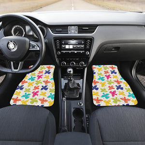 Pigeon Pattern Print Design 01 Front and Back Car Mats
