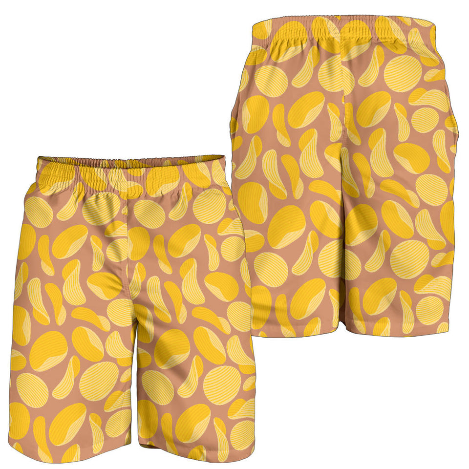 Potato Chips Pattern Print Design 01 Men Shorts