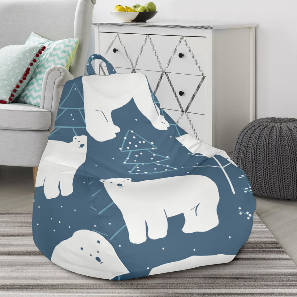 Polar Bear Mother Her Child Pattern Bean Bag Cover
