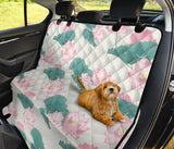 Pink Lotus Waterlily Leaves Pattern Dog Car Seat Covers