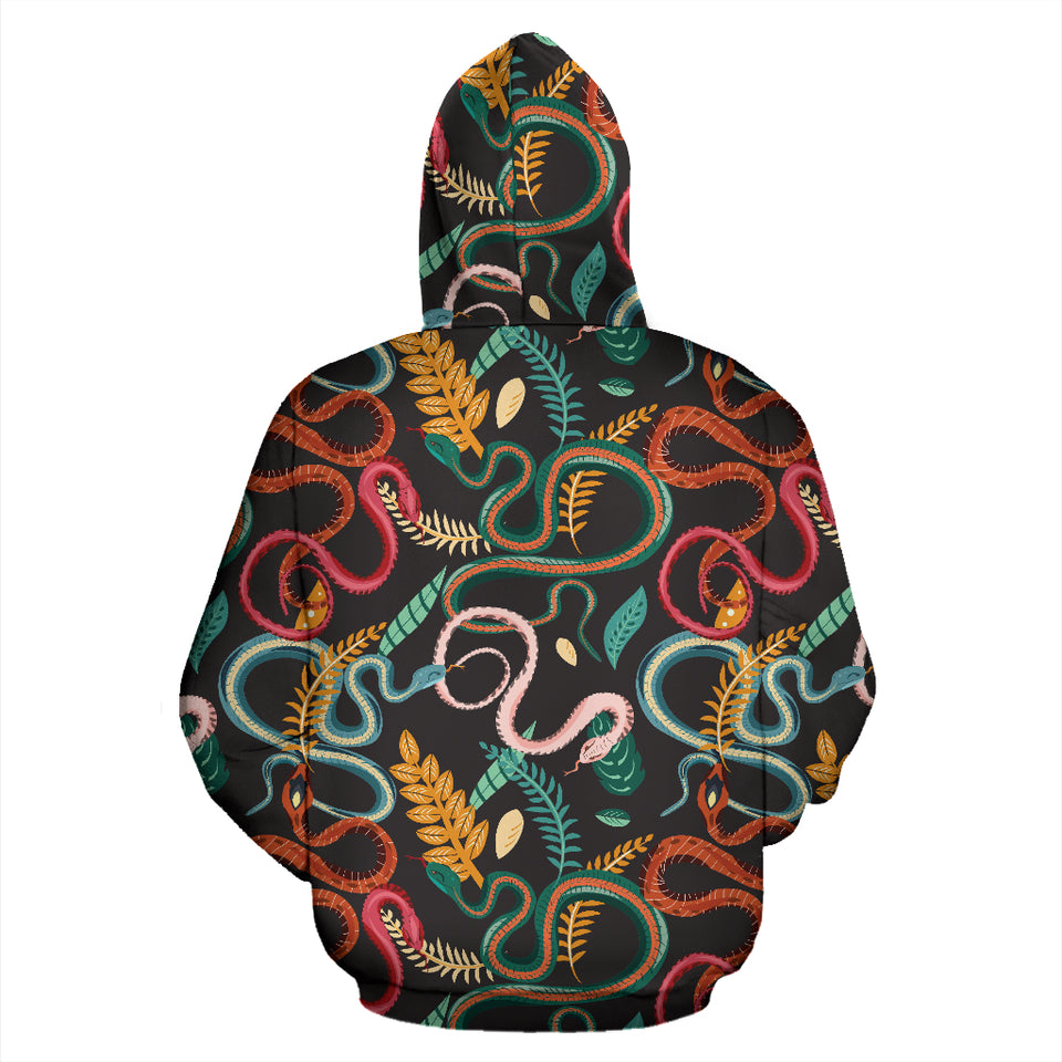 Colorful Snake Plant Pattern Zip Up Hoodie