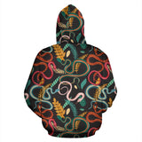 Colorful Snake Plant Pattern Zip Up Hoodie