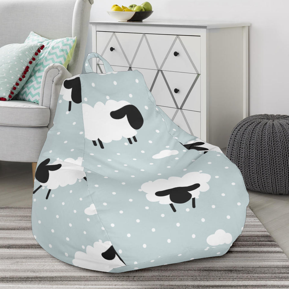 Sheep Polka Dot Cloud Pattern Bean Bag Cover