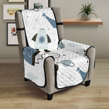 Hand drawn space elements space rocket star planet space probe Chair Cover Protector