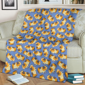 Guinea Pig Pattern Print Design 02 Premium Blanket