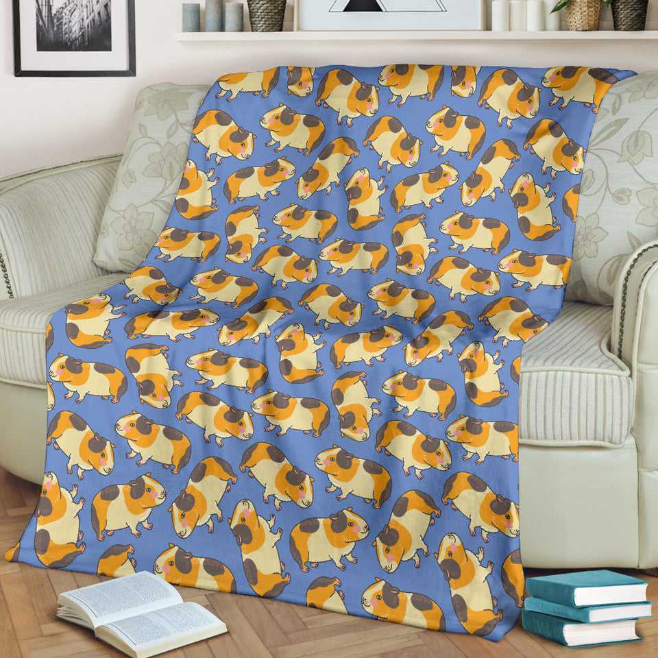 Guinea Pig Pattern Print Design 02 Premium Blanket