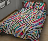 Colorful zebra skin pattern Quilt Bed Set