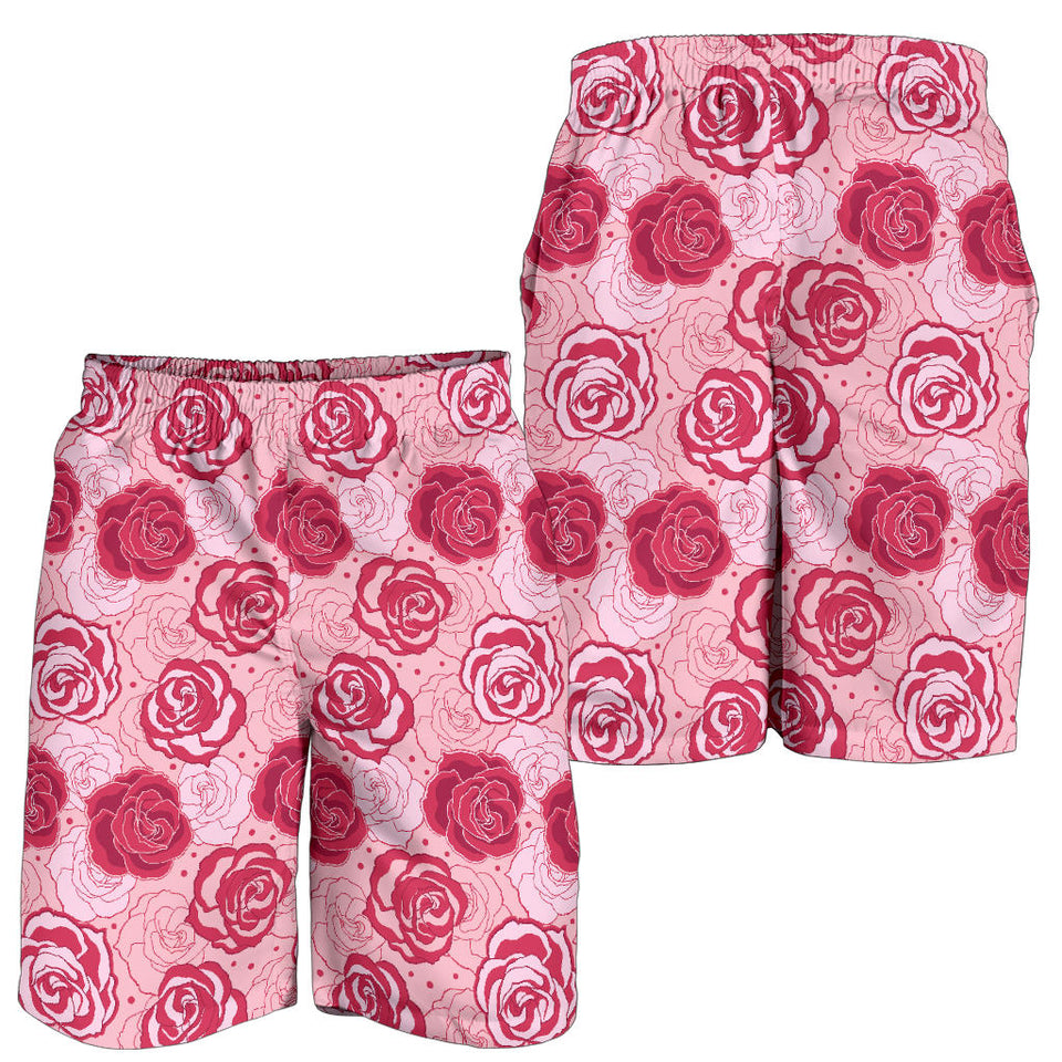 Rose Pattern Print Design 02 Men Shorts