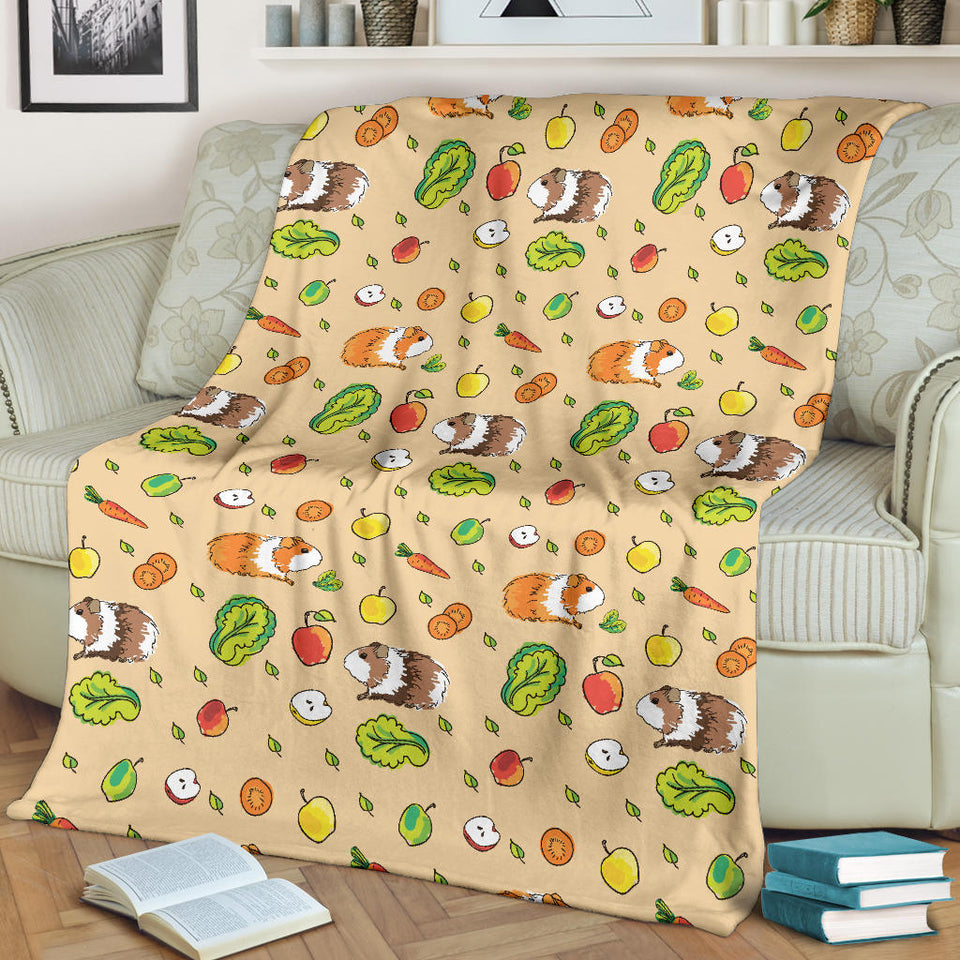 Guinea Pig Pattern Print Design 05 Premium Blanket