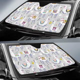Cute Llama Alpaca Pattern Car Sun Shade
