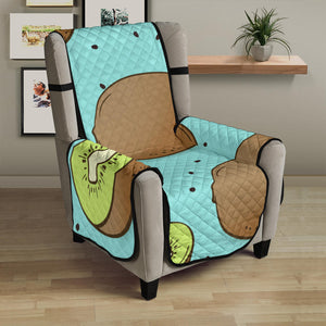 Kiwi blue background Chair Cover Protector