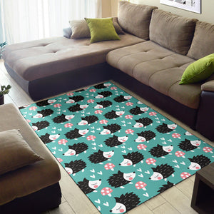 Hedgehog Pattern Print Design 03 Area Rug