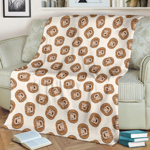 Lion Pattern Print Design 01 Premium Blanket